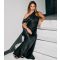 Women's Black Hammered Satin Asymmetric Neck Maxi Dress Finding Friday New Look