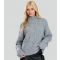 Women's Grey Faux Pearl Cable Knit Jumper Finding Friday New Look