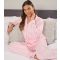 Women's Pink Super Soft Velour Pyjama Set Loungeable New Look