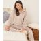 Women's Brown Leopard Velour Pyjama Set Loungeable New Look