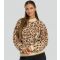 Women's Brown Leopard Jacquard Jumper South Beach New Look