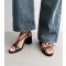 Women's Gretchen Black Crossover Strap Faux Leather Block Heel Sandals Public Desire New Look