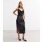 Women's Black Sequinned Midi Dress Sunshine Soul New Look