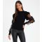 Women's Black Lace Trimmed Jumper Quiz New Look