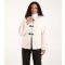 Women's Cream Collarless Faux Fur Coat Blue Vanilla New Look