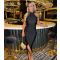Women's Black High Neck Wrap Midi Dress AX Paris New Look