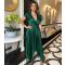 Women's Green Wrap Pleated Midi Dress AX Paris New Look