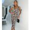 Women's Multicoloured Leopard Print Square Neck Midi Dress AX Paris New Look