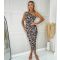 Women's Multicoloured Leopard Print One Shoulder Midi Dress AX Paris New Look