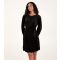 Women's Black Velvet Leopard Mini Dress Blue Vanilla New Look