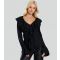 Women's Black V-Neck Frill Blouse Finding Friday New Look
