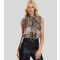 Women's Leopard Print Tie Neck Chiffon Blouse Finding Friday New Look