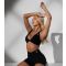 Women's Black Twist Front Strappy Sports Bra Gym King New Look
