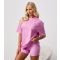 Women's Pink Relaxed Fit Embroidered Logo T-Shirt Gym King New Look