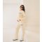 Women's Stone Embroidered Wide Joggers WKNDGIRL New Look
