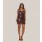 Women's Burgundy Disk Sequin Slip Dress WKNDGIRL New Look