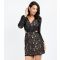 Women's Black Lace Cutout Mini Dress Little Mistress New Look