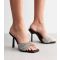 Women's Pegasus Silver Crystal Mule Sandals Public Desire New Look