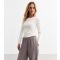 Women's Off White Slinky Stretch Jersey Long Sleeve Top New Look