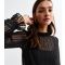 Women's Black Ruffle Lace Top Cutie London New Look