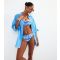 Women's Light Blue Cover Up Shirt New Look
