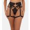 Women's Black Alexa Mesh Multi-Strap Suspender Belt Wolf & Whistle New Look