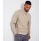 Men's Stone Slim Quarter Zip Sweatshirt Threadbare New Look