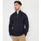Men's Navy Quarter Zip Knit Jumper Threadbare New Look