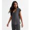 Women's Dark Grey Wide Rib V-Neck Top New Look
