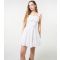 Women's White Square Neck Tiered Mini Dress Pink Vanilla New Look