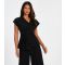 Women's Black Oversized Bow Top Quiz New Look