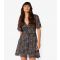 Women's Black Chiffon Mini Dress Apricot New Look