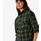 Women's Green Plaid Cropped Shirt Apricot New Look