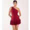 Women's Red Ruched Asymmetric Top Pink Vanilla New Look