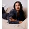 Women's Black Washed Cropped Hoodie Pink Vanilla New Look