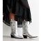 Women's Silver Calabasas Stitch Detail Boots Public Desire New Look