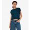 Women's Blue Textured Cropped Top Apricot New Look