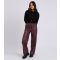 Women's Burgundy Leather Look Wide Leg Trousers Urban Bliss New Look