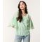 Women's Light Green Sunflower Lace Blouse Blue Vanilla New Look