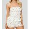 Women's White Cactus Print Ruffled Cami Top and Shorts Set Loungeable New Look