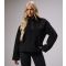Women's Black Fleece Quarter Zip Sweatshirt Gym King New Look