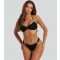 Women's Black Textured Ring Detail Bikini Bottoms South Beach New Look