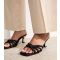 Women's Lumiere Black Braided Strap Open Toe Mules Public Desire New Look