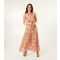 Women's Orange Printed Halterneck Maxi Dress Blue Vanilla New Look