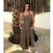 Women's Khaki Tiered Mix Maxi Dress AX Paris New Look