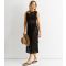 Women's Black Crochet Knit Bodycon Midi Dress Gini London New Look