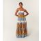 Women's Multicoloured Printed Maxi Dress Blue Vanilla New Look