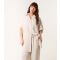 Women's Stone Striped Oversized Shirt Blue Vanilla New Look