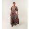 Women's Black Pattern Print Angel Sleeve Maxi Dress Blue Vanilla New Look