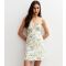 Women's White Floral Print Ruffle Trim Mini Dress New Look
